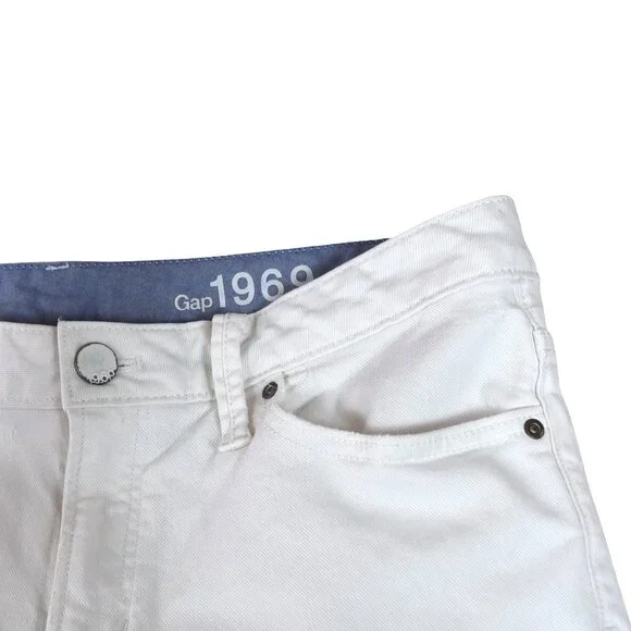 Gap 1969 White Bootcut Flare Jeans 30 Long Y2K Casual - Picture 3 of 10